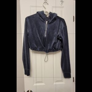 Forever 21 blue velour hoodie